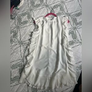 Small TCEC white ruffle dress worn once
